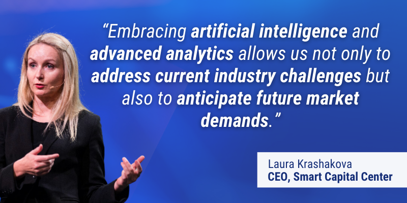 Laura Krashakova, CEO of Smart Capital Center discussing the future of Artificial Intelligence